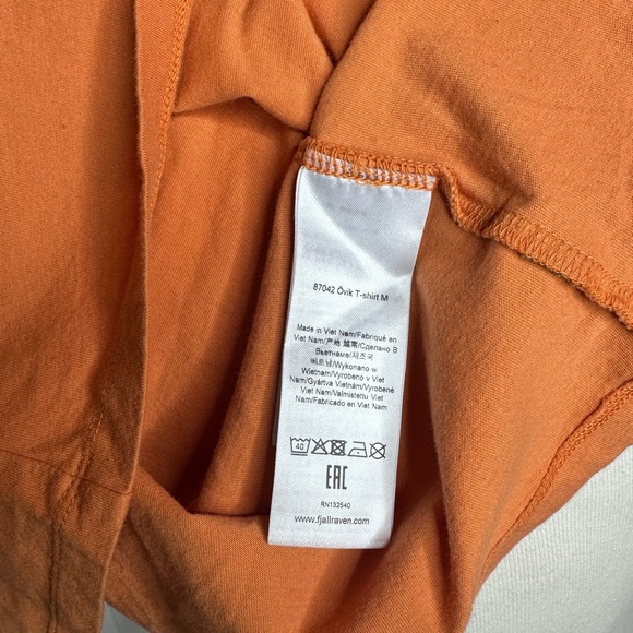 Fjallraven Mens Ovik T-Shirt - Orange - Picture 4 of 9